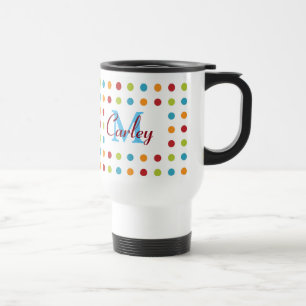 Personlig för Polka dots med flera Färgader Resemugg