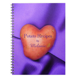 Personlig för Potato Heart Potato Recipes Anteckningsbok Med Spiral