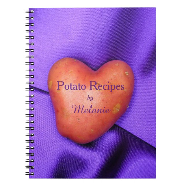 Personlig för Potato Heart Potato Recipes Anteckningsbok Med Spiral (Framsidan)