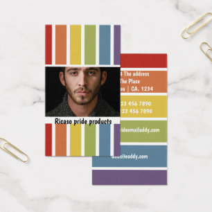 Personlig för Pridet Mute Rainbow Visitkort