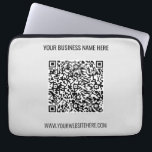 Personlig för Professionell av QR-kod och Anpassni Laptop Fodral<br><div class="desc">QR-kod och Anpassningsbar Text Professionell Personlig Business Namn webbplats Promotional Company Supplies / Gift - Add Your QR Code - Image or Logotyp / Namn - Company / Website or e mail or Mobilare - Contact Information / Adress eller Remove - Resize and Move or Remove / Add Inslag -...</div>