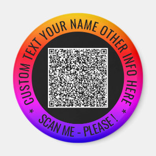 Personlig för QR-kod och Anpassningsbar Magnet