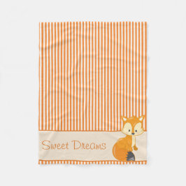 Personlig för räv- och solbränna- & orangerandar | fleecefilt