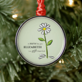 Personlig för Religiösa av Grönt av sjuksköterska  Julgransprydnad Metall