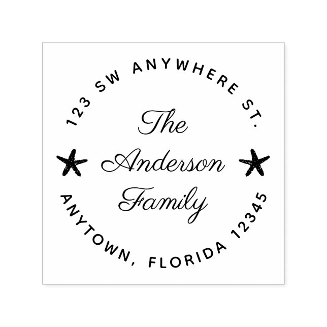 Personlig för Returadress av akut stärkelse Självfärgande Stämpel (Design)