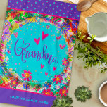 Personlig för Roligt av Blommigt för farmLila Söt Kökshandduk<br><div class="desc">Söt Colorful Grandma Blommigt Personlig Message Towels. De här söt handskrivna mormhandshanddukarna är perfekt för att göra chicen mer glad i ditt kök. Oavsett om du är en säsongsbetonad kock eller en aspirerande hemkock, så gör de här handdukarna perfekten till en kulinarisk äventyr. De gör också fina presenter för din...</div>