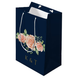 Personlig för  Rosa Blommigt Monogram Medium Gif