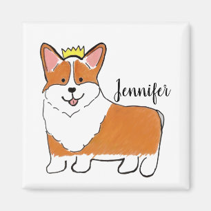 personlig för royal corgi-hund magnet