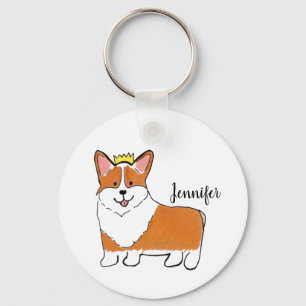 personlig för royal corgi-hund nyckelring