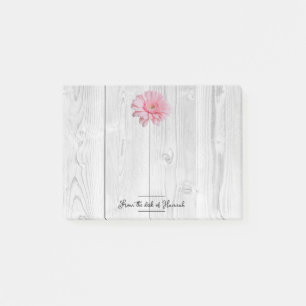 Personlig för Rustic Gerber Daisy Post-it Block