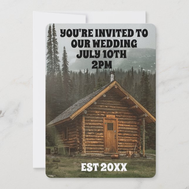 Personlig FÖR RUSTISKA WEDDING-INVITATIONER FÖR LO Inbjudningar (Framsida)