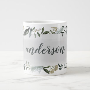 Personlig för senap- och olivvattenfärg jumbo mugg