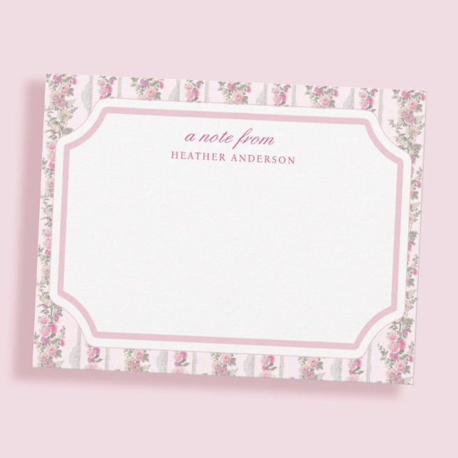 Personlig för Shack Theme  Stationery i Coquette K Anteckningskort (Skapare uppladdad)