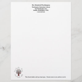 Personlig för skolpersonal brevhuvud