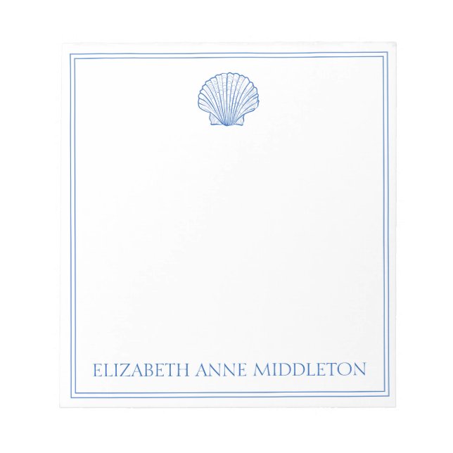 Personlig för Snäcka av kust-, parabolblått och vi Anteckningsblock (Framsida)