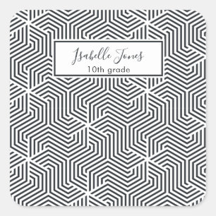 personlig för snyggtens geometriska skript iPad- Fyrkantigt Klistermärke