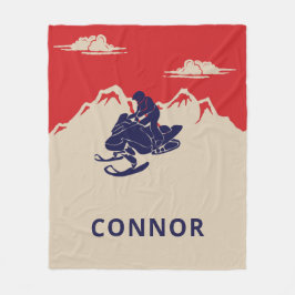 Personlig för sobelmobiler Snowmobile Graphic Fleecefilt