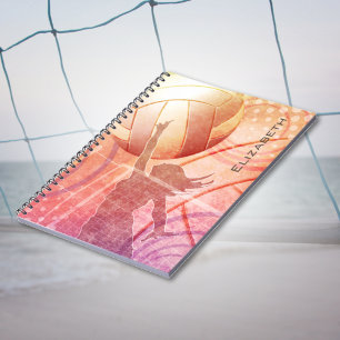 Personlig för solnedgång i Beach volleyball Anteckningsbok