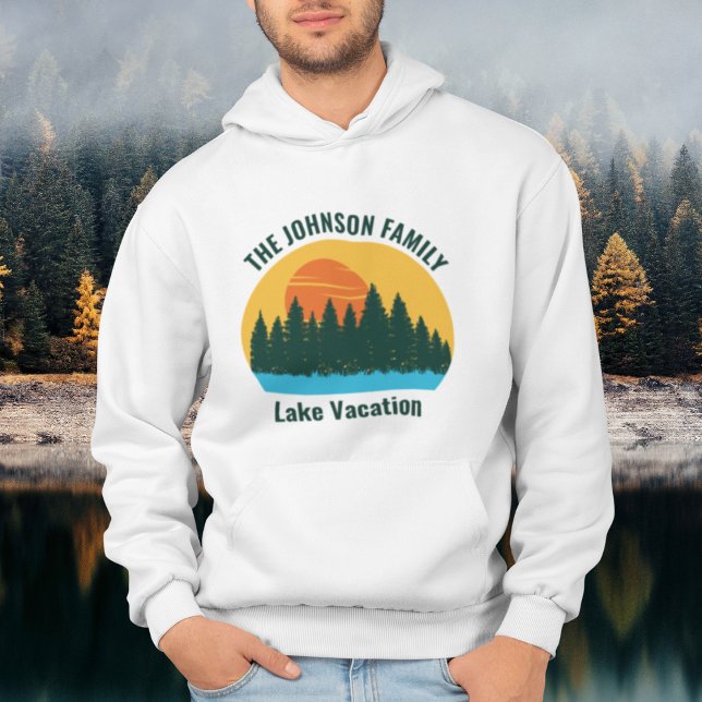 Personlig för solnedgång i sjö-Coola Hoodie (Skapare uppladdad)