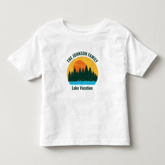 Personlig för solnedgång i sjö-Coola T Shirt (Framsida)