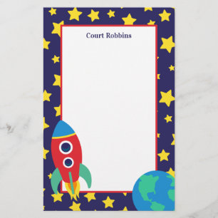 Personlig för Space Rocket Stationery