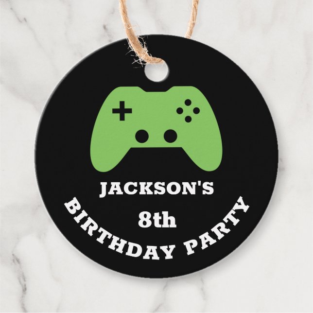 Personlig för spelvideospel Party Tack Gåvor Etiketter (Framsida)