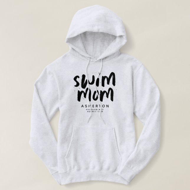 personlig för svarttyp i trendiget simma mamma t shirt (Design framsida)