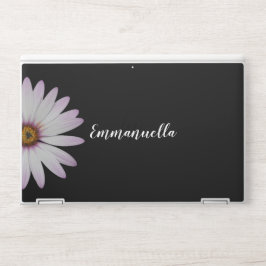 Personlig för svartvit Daisy HP Laptopskin