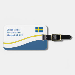 Personlig för svenskflaggaanpassningsbar bagagebricka