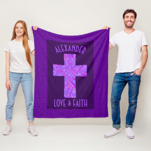 Personlig för symbol för z-lilakor kristen fleecefilt