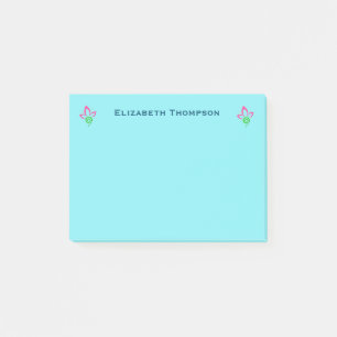 Personlig för symboldesign för söt Blommigt Post-it Block