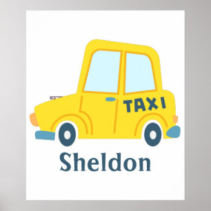 Personlig för taxi-förarhytten i gult poster