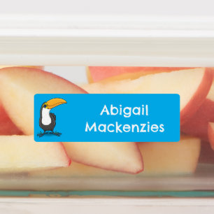 Personlig för tecknad av den blå grönten i Cute ly Klistermärke