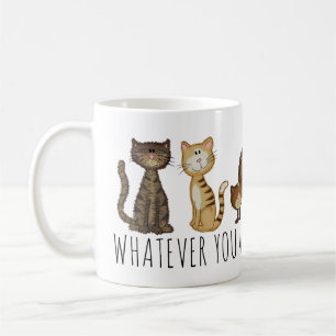 Personlig för Tecknad av katt Kaffemugg