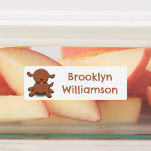 Personlig för tecknad av kvalpen i Cute lycklig Klistermärke