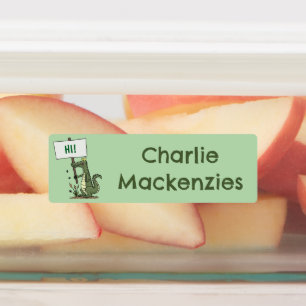 Personlig för tecknad av lättrokodilalligator klistermärke