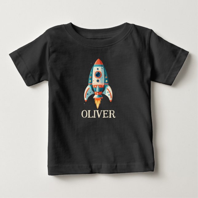 Personlig för Tecknadens raket T Shirt (Framsida)