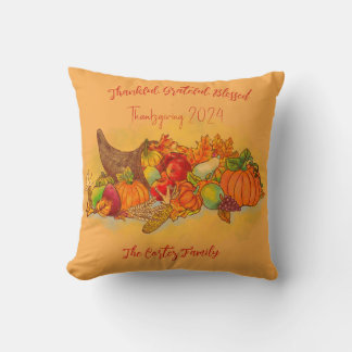 Personlig för thanksgiving-familjen - Anpassade Kudde
