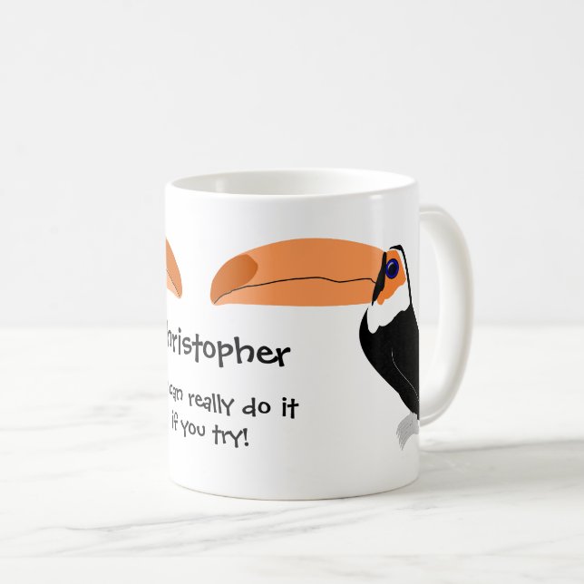 Personlig för Toucan Design Kaffemugg (Framsida höger)