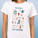 Personlig för trädgårdsmästare t shirt<br><div class="desc">Roligtens personlig Trädgårdsutformning.  verktyg och trädgårdsredskap. Originalkonst av Nic Squirrell. Ändra namn och texten som du vill anpassa.</div>