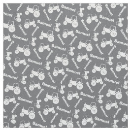 Personlig för traktorns namn grått-väv tyg