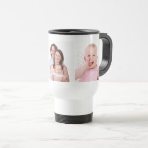 Personlig för tre familjefotsymboler resemugg