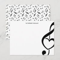 Personlig för Treble Clef Heart Music Note