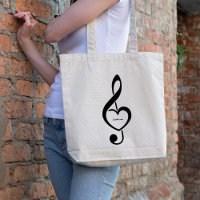 Personlig för Treble Clef Heart Music Note