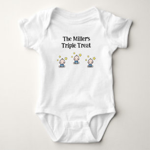 personlig för triplet-pojkar, presentidé. t shirt
