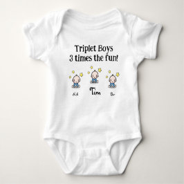 personlig för triplet, tre pojkar, presentidé. t shirt