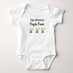 Personlig för triplet, triplets Gift Idea, T Shirt