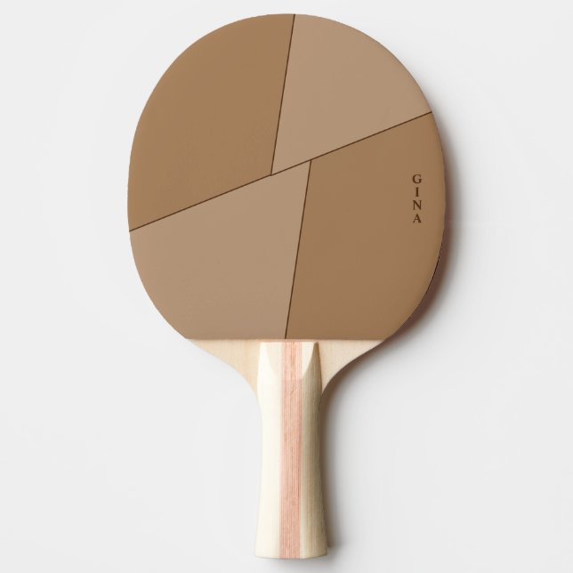 Personlig för två tonbrunt Ping Pong Paddle Pingisracket (Framsidan)