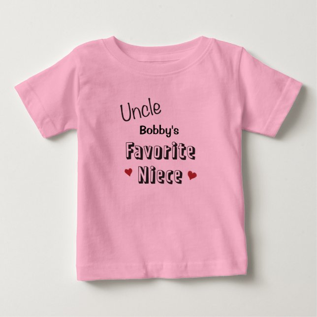 Personlig för Uncle Favorit Brorsdotter Behandla T Shirt (Framsida)