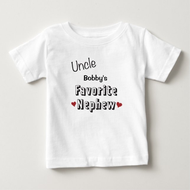 Personlig för Uncle Favorit Brorson Behandla som T Shirt (Framsida)